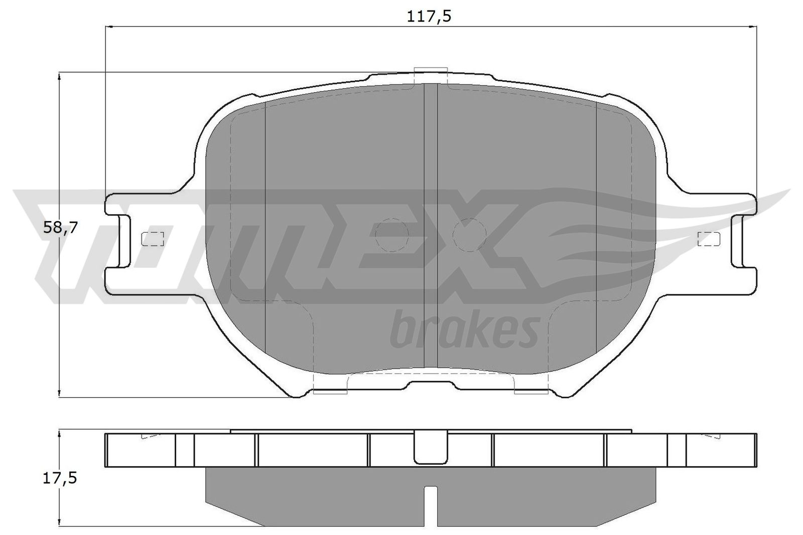 Sada brzdových platničiek kotúčovej brzdy TOMEX Brakes